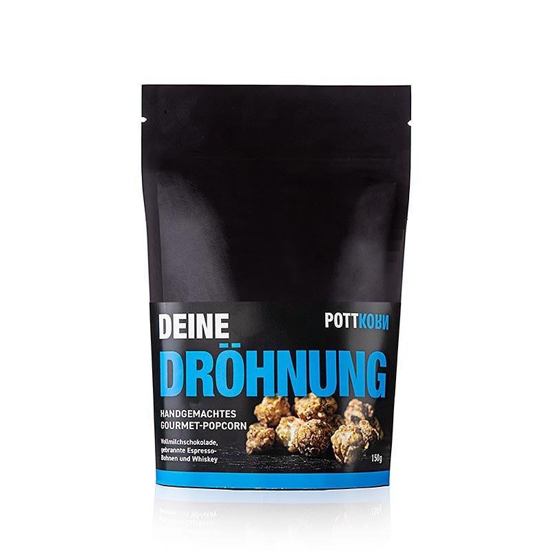 Pottkorn - Il tuo trip, popcorn con cioccolato, caffè espresso, whisky, 150 g | Dolciumi, cioccolatini, snack | thungourmet