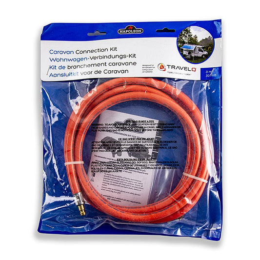 Accessori per barbecue Napoleon - Tubo di collegamento al camper per TRAVEL Q TQ285, 30mb, 3 m, 1 pz - Tubo lungo 3m per il collegamento del barbecue TRAVEL Q TQ285 al camper (30mb, 1 pezzo)