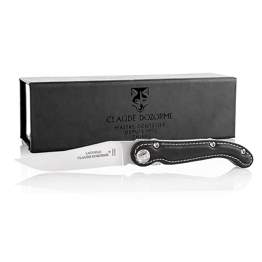 Coltello tascabile, pelle nera, Laguiole (1.10.171.01), 1 pz.