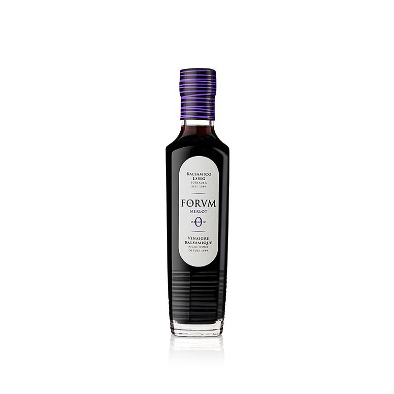 Aceto balsamico al Merlot FORVM, acidità 6,5%, biologico, 250 ml Aceto e olio | thungourmet