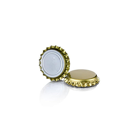 Tappi a corona per bottiglie di gin tonic (52977), oro, 100% Chef, 100 pezzi | Non Food / Ferramenta / Accessori per barbecue | thungourmet