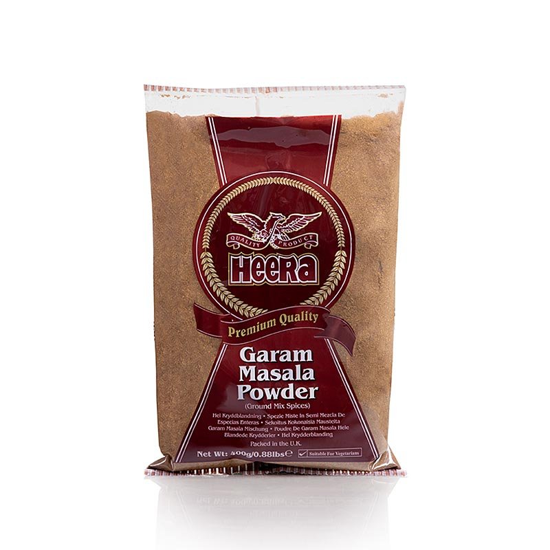 Garam Masala - Polvere, miscela di spezie per piatti a base di carne e pollame, Heera, 400 g | Asia & Ethno Food | thungourmet