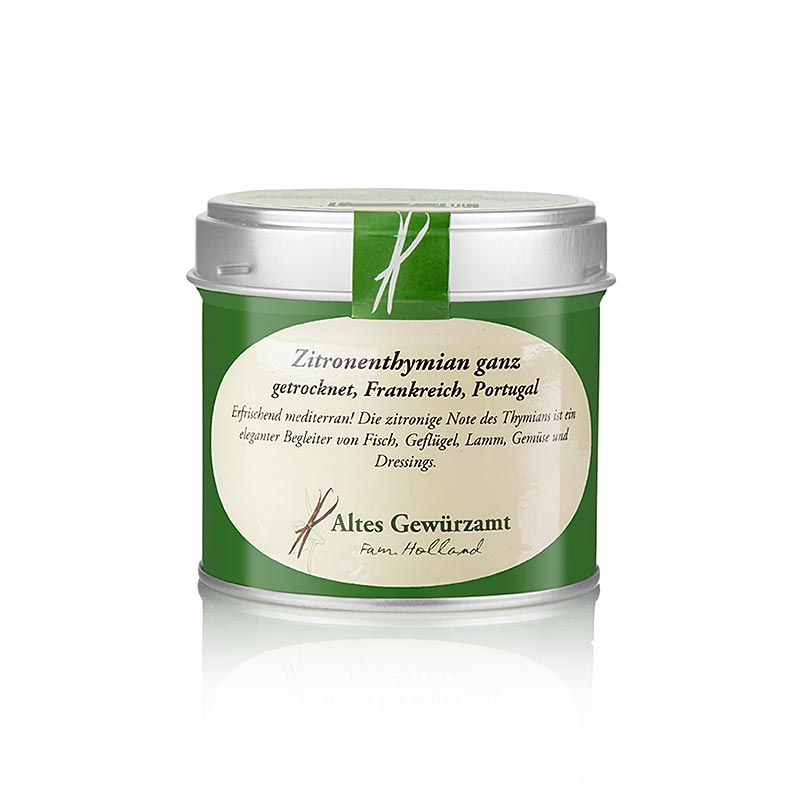 Timo limone, intero, essiccato, Altes Gewürzamt, 18 g | Sale, pepe, spezie, aromi, verdure essiccate | thungourmet