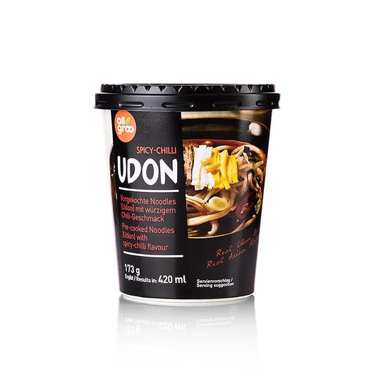 Cup di noodles istantanei Udon, peperoncino piccante (piccante), Corea del Sud, Allgroo, 173 g | Asia & Ethno Food | thungourmet