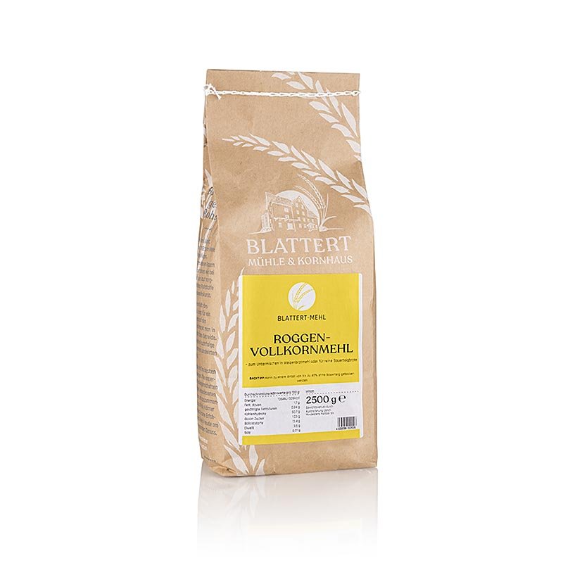 Farina integrale di segale, Blattert Mühle, 2,5 kg | Farina, cereali, impasti, miscele per dolci | thungourmet