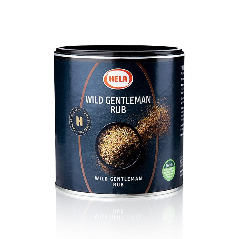 HELA Rub Wild Gentleman, miscela di spezie, 440 g | Sale, pepe, spezie, aromi, verdure essiccate | thungourmet