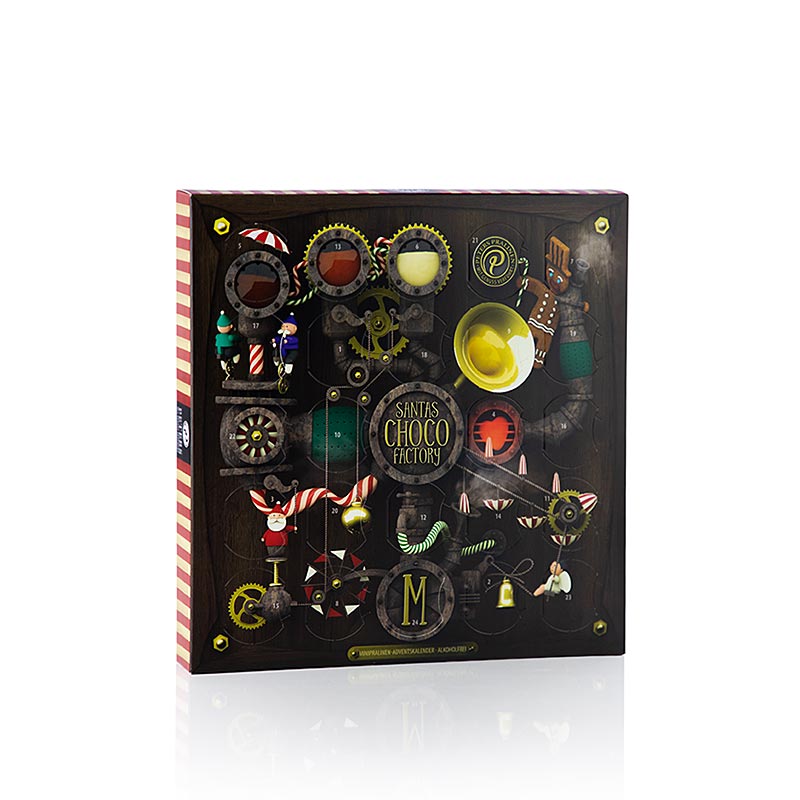 Calendario dell'Avvento "Santas Choco Factory", mini cioccolatini, senza alcol, Peters, 135 g