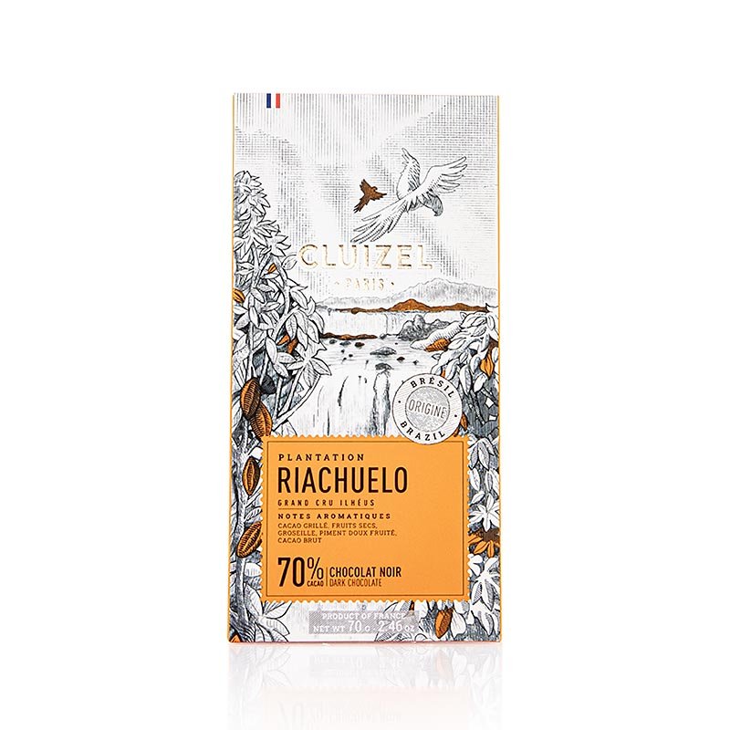 Tavoletta di cioccolato Riachuelo, 70% fondente, Michel Cluizel (12159), 70 g | Copertura, forme di cioccolato, prodotti di cioccolato | thungourmet