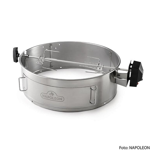 Napoleon Grillzubehör - Set girarrosto Heavy Duty für Kugelgrill Ø57cm, 1 St - Un set girarrosto resistente e heavy-duty progettato per griglie kettle da 57cm