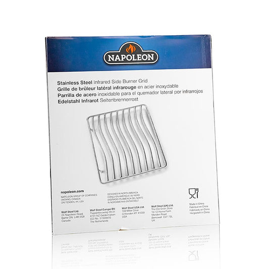 Griglia laterale in acciaio inox per barbecue Napoleon SIZZLE ZONE, piccola, 1 pezzo, accessorio per barbecue di alta qualità