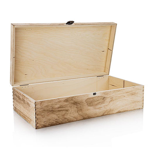 Confezione regalo per vino "Cassa di legno fiammata", confezione regalo da 2, 370x185x98 mm, 1 pz | Non Food / Ferramenta / Accessori per barbecue | thungourmet