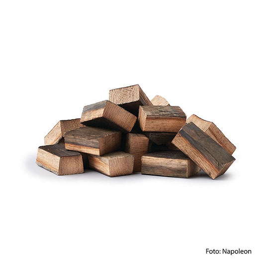 Napoleon chips di legno per affumicatura, quercia whisky, 1,5 kg - chips di legno per affumicatura di alta qualità per un intenso sapore di fumo durante la cottura alla brace