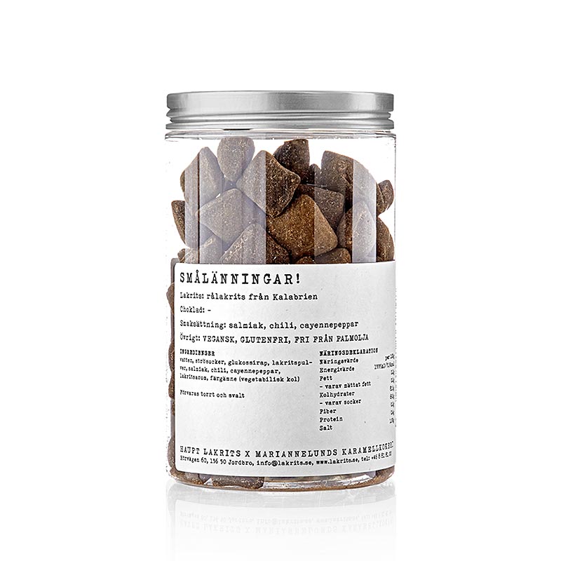 Haupt Liquorice Smålänningar, dolcetti alla liquirizia con peperoncino e salmiak, Svezia, 250 g - Dolci tradizionali calabresi a base di peperoncino e pepe di Caienna