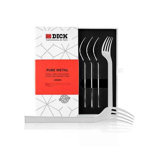 Set di forchette da tavola e per bistecche, Pure Metal, 4 pezzi | Coltelli e accessori per coltelli | thungourmet