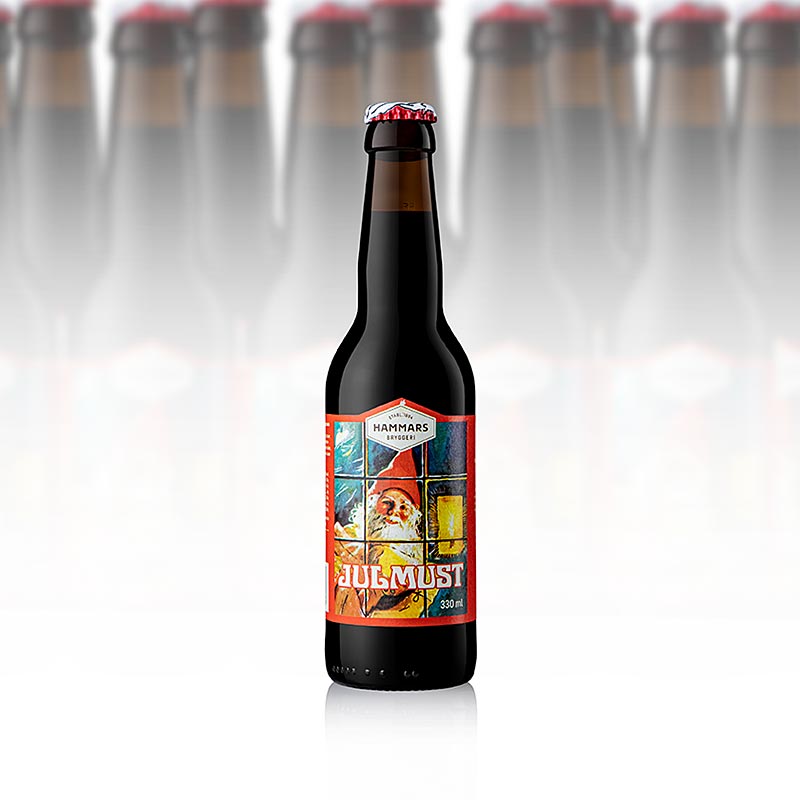 Hammars Julmust - Bevanda rinfrescante al sapore di malto, Svezia, 4,62 l, 14 x 330ml
