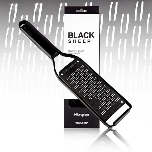 Grattugia Microplane Black Sheep, Ribbon Grater, acciaio inossidabile nero (43002), 1 pezzo | Non alimentare / Ferramenta / Accessori per barbecue | thungourmet
