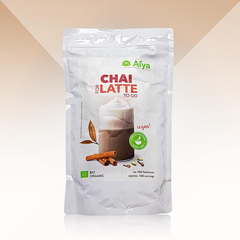 AIYA Professionals - Chai for Latte, miscela di tè alle spezie, biologica, 1 kg