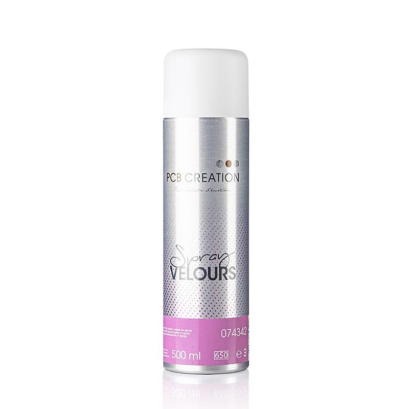 Spray decorativo, effetto velluto rosa, con colorante, PCB (74342), 500 ml Additivi alimentari | thungourmet