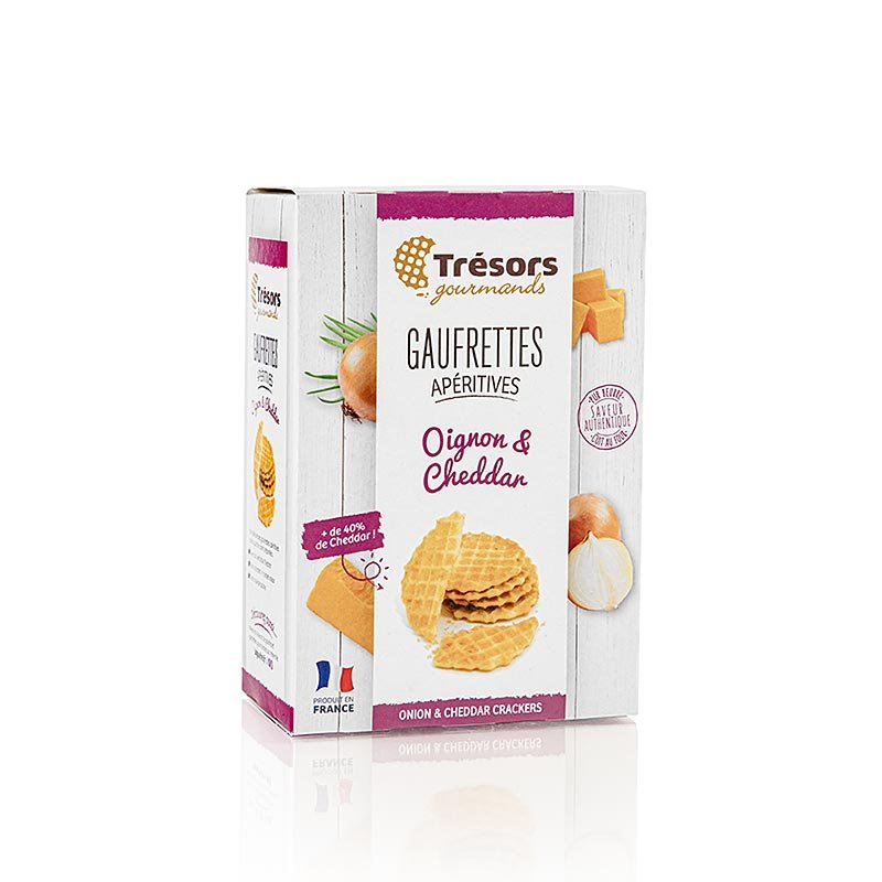 Barsnack Trésors - Mini cialde francesi con cipolla e formaggio cheddar, 60 g | Pasticceria, cioccolatini, snack | thungourmet