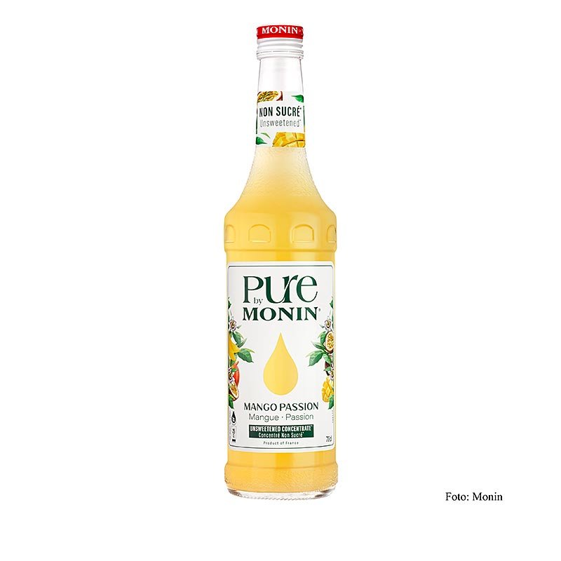 Monin PURE - Mango - Passione (Maracuja), non zuccherato, 1:25, 700 ml | Pasticceria, dessert, sciroppo | thungourmet