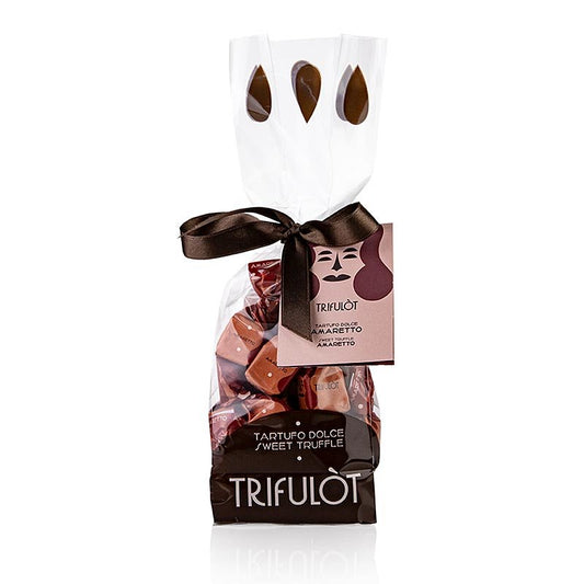 Tartuflanghe Mini cioccolatini al tartufo "trifulòt", Amaretto (rosso), 180 g | Dolciumi, cioccolatini, snack | thungourmet