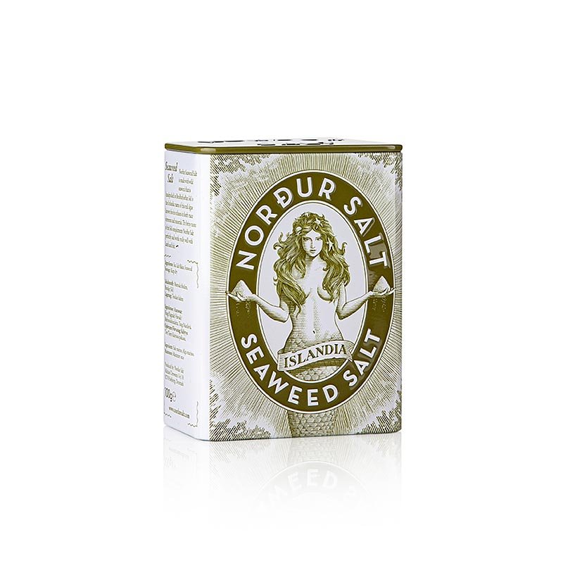 NORDUR fiocchi di sale islandese, con alghe, 100 g | Sale, pepe, spezie, aromi, verdure secche | thungourmet