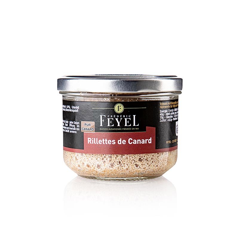 Anatra - Rillette, paté di carne d'anatra, Feyel, 170 g | Anatre, oche, foie gras - Freschi/in scatola | thungourmet