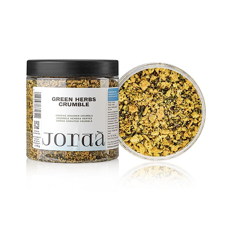 Jorda Crumble Green Herbs, Erbe aromatiche verdi e croccante di pane, 175 g | Sale, pepe, spezie, aromi, verdure essiccate | thungourmet