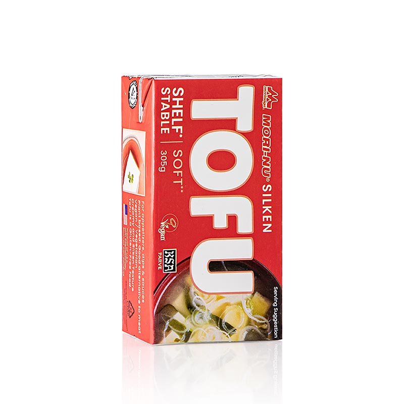 Tofu morbido, rosso, Mori - Nu / Morinaga, 305 g | Alimenti vegetariani e sostituti vegani della carne | thungourmet