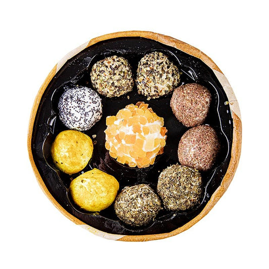 Micro - Pics Chevre, praline di formaggio fresco di capra con papaya, erbe aromatiche, spezie, 115 g | Formaggio | thungourmet