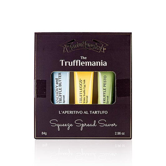 Tartuflanghe Aperitivo al tartufo (Truffleggs/Pesto/Crema spalmabile alle acciughe) 3 tubetti, Tartuflange, 84 g, 3 pezzi | Tartufi freschi, - Conserve, - Oli, - Prodotti | thungourmet
