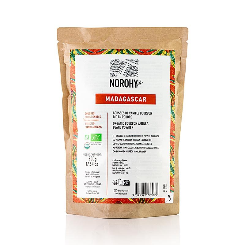 Norohy - Polvere di bacche di vaniglia del Madagascar, BIO, 500 g | Pasticceria, dessert, sciroppi | thungourmet