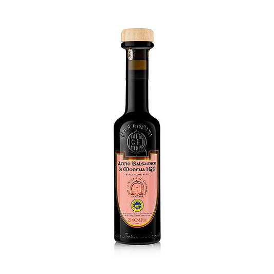 Carandini Aceto Balsamico di Modena IGP/ggA, Primavera, 5 Jahre, 250 ml - attraktive Flasche mit Echtheitszertifikat, angenehmer Geschmack, perfekt für Salatdressings
