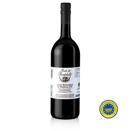 Aceto Balsamico di Modena ggA, FM 01, 1 l - edel gereifter Balsamico, frisch, fruchtig und süß, ideal zu Parmaschinken, Parmesan, Wintersalaten, Kalbsleber und Fleischsaucen, perfekt für Marinaden