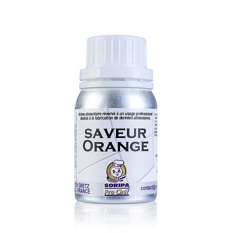 Aroma SORIPA Orangen-Aroma, süß - Orange douce, 125 ml, verfeinert Gerichte, Kuchen und Gebäcke mit angenehm fruchtigem, intensivem Orangengeruch und -geschmack