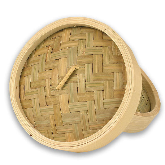 Deckel für Bambusdämpfer, zur Zubereitung von asiatischen Teigtaschen und Gemüse Bis zu 5 Unterteile stapelbar und mit einem Deckel verschließbar