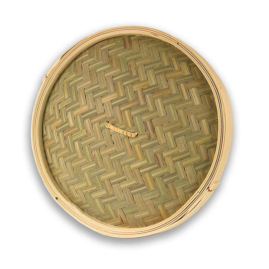 Deckel für Bambusdämpfer, ø 30cm außen, ø 28cm innen, 12 inch, 1 St - hochwertiger Bambusdeckel für Dampfgarer, geeignet zum Stapeln von bis zu 5 Unterteilen