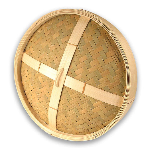 Deckel für Bambusdämpfer, ø 52cm außen, ø 48cm innen, 20,5 inch, 1 St - Zubehör zum Dämpfen von asiatischen Teigtaschen und Gemüse, stapelbar bis zu 5 Unterteile mit einem Deckel verschließbar