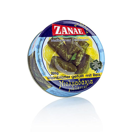 Zanae - Foglie di vite ripiene di riso, 200 g, circa 6 pezzi