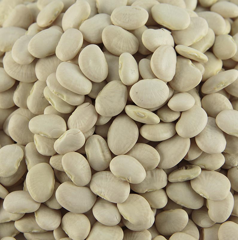 Getrocknete helle Lima Bohnen - Haricots de Lima, 1 kg, aus Peru, oval bis rund, bis zu 15 cm lang