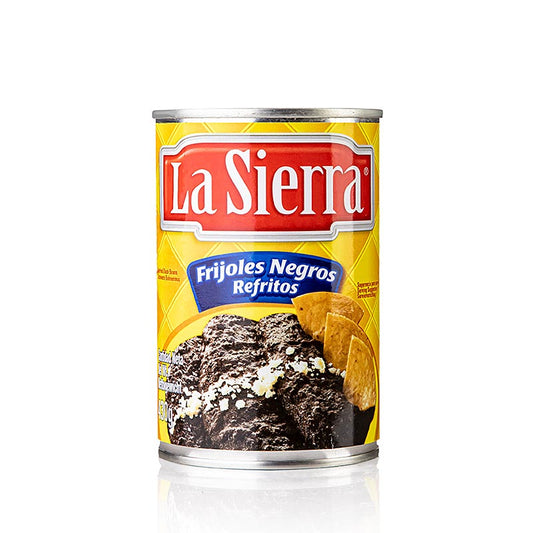 Schwarze Bohnenmus Paste mit Zwiebeln und Sonnenblumenöl, gewürzt, ideal als Beilage zu Fleischgerichten oder als Brotaufstrich, 430 g