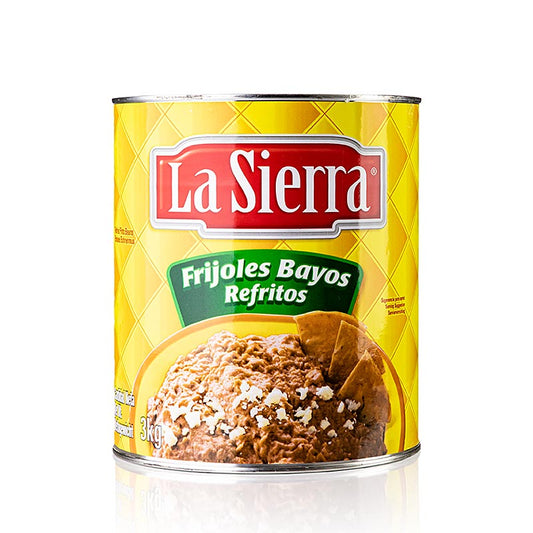 Refried Beans, braunes Bohnenmus/ Bohnenpaste, gewürzt, 3 kg - Stark eingedicktes Mus aus roten Kidneybohnen, Knoblauch und diversen Gewürzen, ideal als Beilage zu Fleischgerichten und Brotaufstrich in der mexikanischen Küche