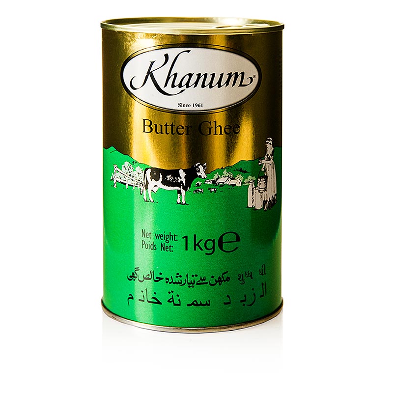 Geklärte Butter Ghee, hoch erhitzbar und mit intensivem Buttergeschmack, 1 kg