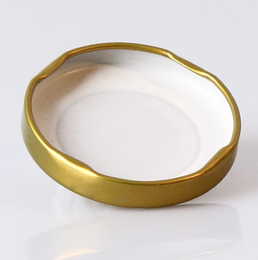 Goldfarbener Schraubdeckel für 191 ml Sechseckglas mit 58mm Mündung