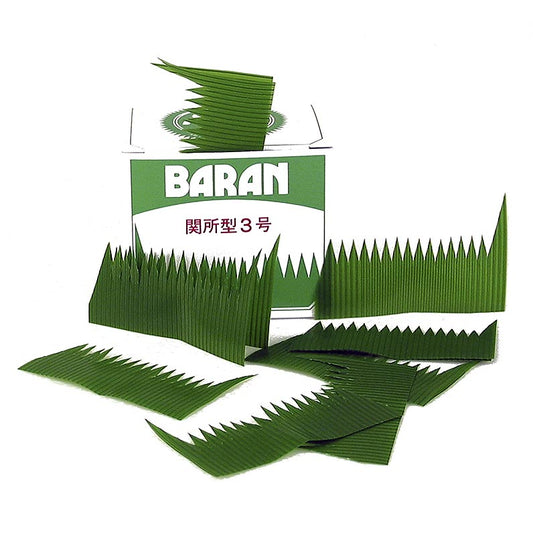 Zugeschnittene grüne Baran-Kunststoffblätter für die Dekoration von Sushi-Gerichten