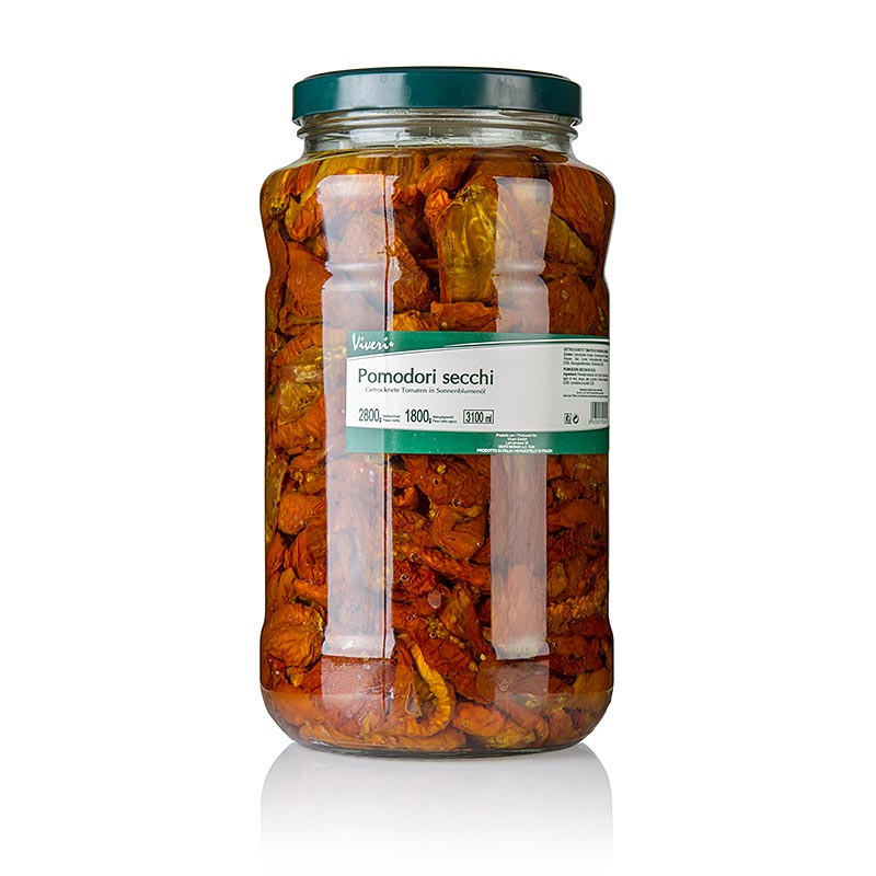 Eingelegte getrocknete Tomaten in Sonnenblumenöl, 2,8 kg, fruchtiger Geschmack, ideal als Beilage und zum Verfeinern von Saucen