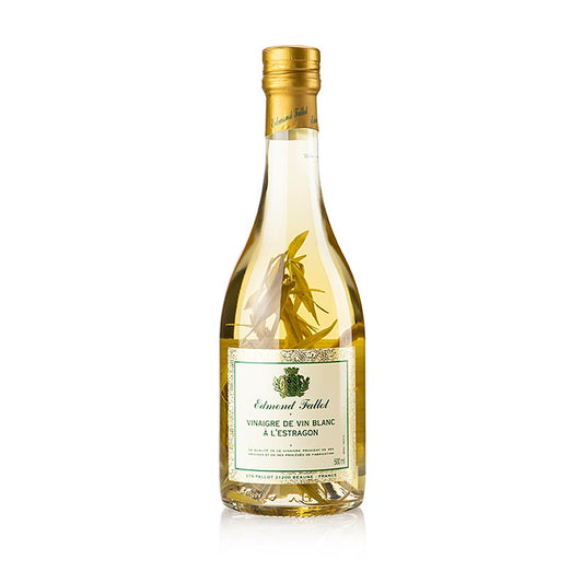 Weißwein-Essig mit Estragon, Fallot, 500 ml - ideal für grüne Salate, Vinaigrettes und Sauce Bernaise, harmonische Säure und feines Estragon-Aroma