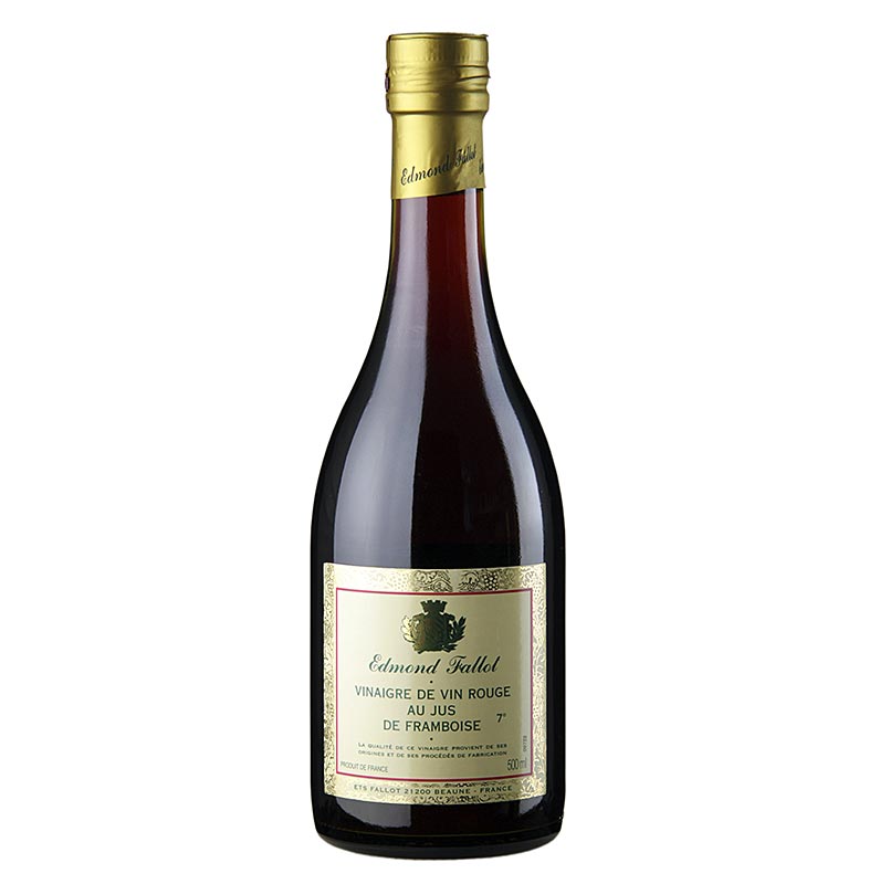 Rotwein-Himbeer-Essig von Fallot, 500 ml Flasche, ideal für Obstsalate und Geflügelsaucen Himbeeraroma, perfekt mit Nussöl harmonierend