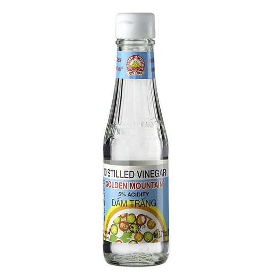 Sushi Essig, klar, 5% Säure, Thailand, 200 ml - Mild mit weinartig-zitronigem Geschmack, ideal zum Einlegen von Gemüse und Früchten, Marinieren von Geflügel und Fisch, passend zu süß-sauren Saucen und scharf gewürzten Gerichten