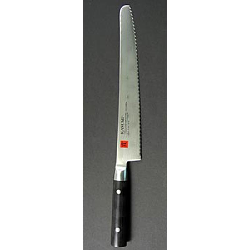 Kasumi K-04 Damast Superior, Brotmesser, 25cm, 1 St - hochwertiges japanisches Brotmesser aus VG-10 Carbon Stahl, eisgehärtet, mit ästhetischem Damaszener Muster und Pflegehinweisen